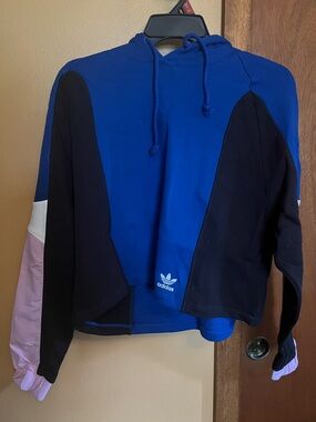 Adidas color block hoodie